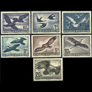 AUSTRIA 1950 - Scott# C54-60 Birds Set of 7 LH