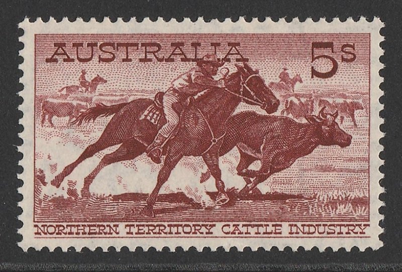 AUSTRALIA 1964 Castle 5/- White Paper MNH ** SG 327a cat £95. ACSC 373C cat $125 