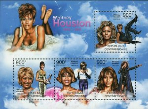 Whitney Houston Stamp American Singer Celebrity Music S/S MNH #3732-3735