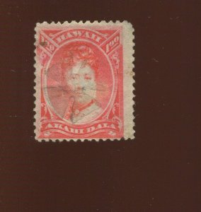 Hawaii  41 Queen Kaleleonalani USED Stamp with OPIUM DUTY CANCEL  (Bx 2122)