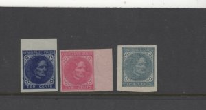 USA - Lot of 3 Confederate Stamps - Reprints? -NG