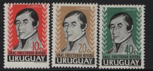 URUGUAY  686-688  MINT HINGED  SET,