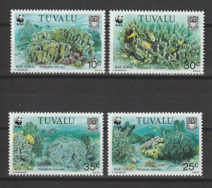 TUVALU 1992 WWF SG 652/5 MNH