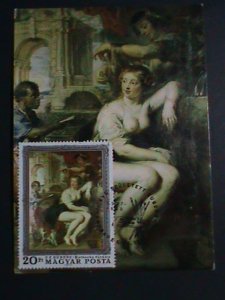 ​HUNGARY STAMP MAXICARD-1977-FAMOUS PAINTING MNH STAMP SHEET
