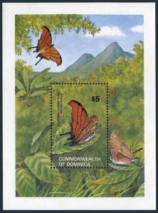 Dominica 772, MNH. Michel 786 Bl.76. Butterfly Southern dagger tail, 1982.