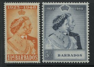 Barbados KGVI 1948 Silver Wedding set mint o.g. 