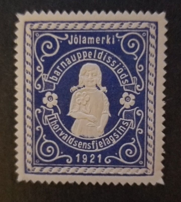 Iceland 1921 Cinderella Thorvaldsensfelagsins Poster Stamp Mint MNH OG T9589