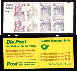 Germany-Sc#9N391a- id8-unused NH booklet-Castles-1976-