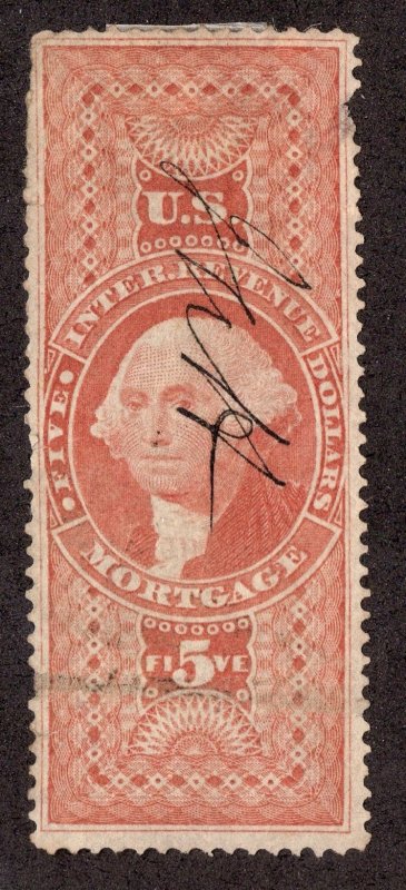 US #R91c Five Dollar Mortgage Revenue Stamp *Minor Fault* ~jm-1091