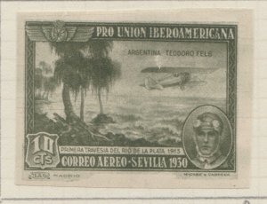 SPAIN 1930 10c Teodoro Fels Douglas Biplane Imperf. MH* Stamp A29P5F30991-