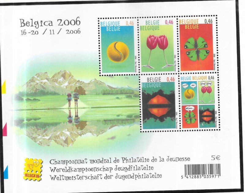 Belgium #2165  Belgica 2006  S/S sheet of 5 (MNH) CV$13.50