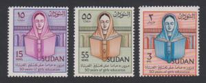 Sudan 50 Years Of Girls' Education 3v SG#164/66 SC#139-41