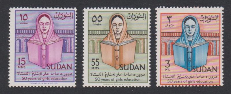 Sudan 50 Years Of Girls' Education 3v SG#164/66 SC#139-41