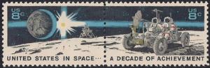 #1434-5 8 cent Space Achievement, Pair mint OG NH VF-XF
