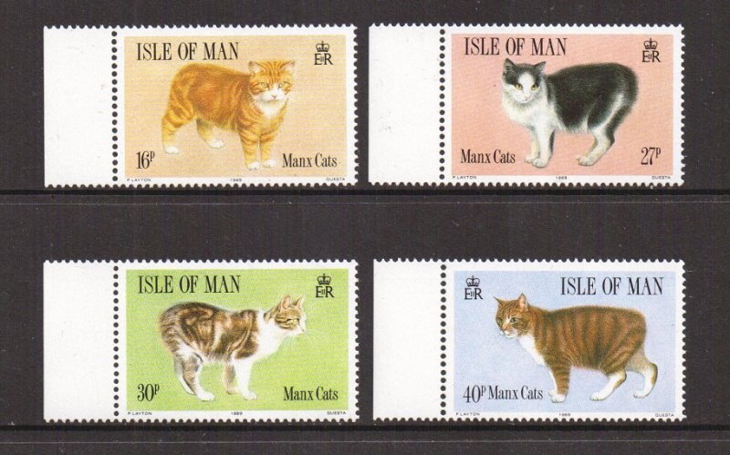 Isle of Man  #380-383  MNH 1989 Manx cats