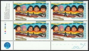 HISTORY = ABORIGINAL * NUNAVUT = Canada 1999 #1784 MNH LL Block of 4