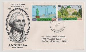 ANGUILLA FDC depicts WTC #217 -218 Nice! World Trade Center pre 9/11