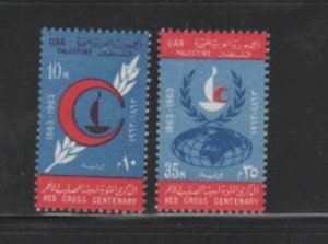 EGYPT #N96-N97 1963 INT'L RED CROSS MINT VF NH O.G