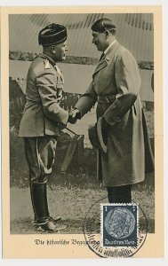 Postcard / Postmark Deutsches Reich / Germany 1938 Adolf Hitler - Mussolini