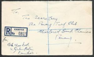 MALAYA PERAK 1960 Registered cover KAMPAR to Penang........................51523