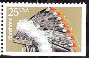 2505 Indian Headdress F-VF MNH single from booklet