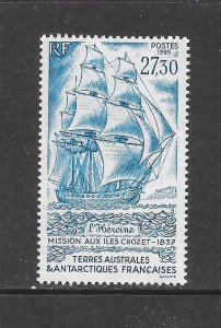 FRENCH SOUTHERN ANTARCTIC TERRITORY #210 SHIP L'HEROINE  MNH