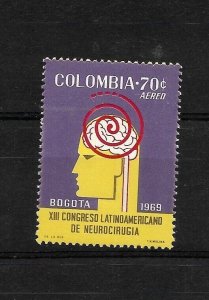 COLOMBIA 1969 NEUROSURGERY CONGRESS IN BOGOTA MEDICINE AIRMAIL SCOTT C518