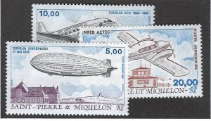 St. Pierre & Miquelon SC C63-C65 MNH VF SCV$15.00...These stamps are Hot!