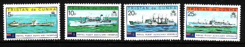 Tristan Da Cunha-Sc#247-50-unused NH set-Ships-Auxiliary Vessels-1978-