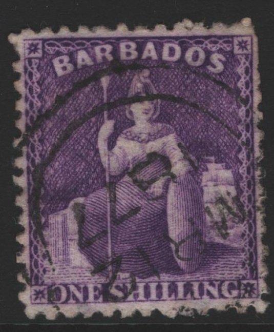 Barbados Sc#49 Used - Watermark sideways and reversed!