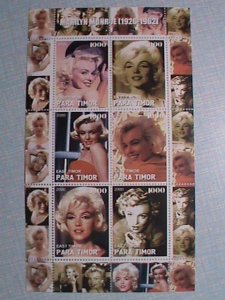 COLORFUL SEXY MARILYN MONROE MINT MINI SHEET.FROM TIMOR