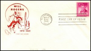 Scott 975 3 Cents Rogers House Of Farnam FDC Unaddressed Planty 975-33