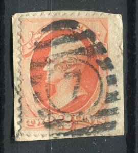 USA; 1870s early classic Jackson 2c. issue used Shade + Postmark, Numeral 7