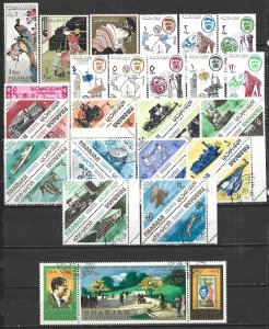 COLLECTION LOT 20984 SHARJAH 35 AC STAMPS 1964+ CV+$20