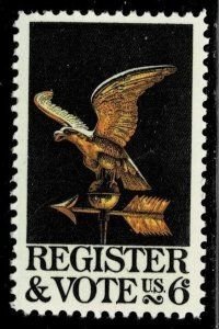 SCOTT  1344  REGISTER & VOTE  6¢  SINGLE  MINT NEVER HINGED