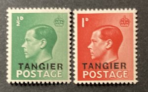 Tangier 1936 #511-2, King Edward VII, MNH.