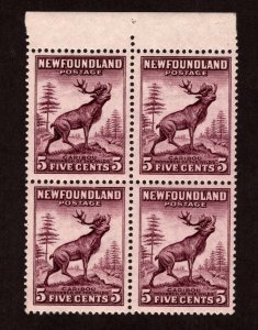 KAPPYS CANADA NEWFOUNDLAND CARIBOU NH SC #190 DIE I VIOLET VF CV $88 NF43