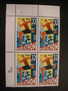 Scott 3067, 32c Marathon, PB4 #B1111 UL, MNH Commemorative Beauty