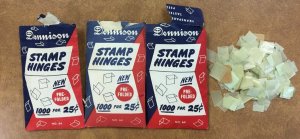 3 Vintage PACKS of 1000 Dennison  Hinges green , peelable , opened