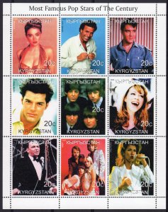 Kyrgyzstan 1999 MADONNA-ELVIS PRESLEY-ABBA  Sheetlet (9) MNH