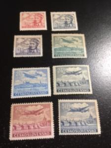 Czechoslovakia sc C19,C20,C22-C27 MNH