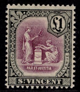 ST. VINCENT GV SG141, £1 mauve & black, VLH MINT. Cat £120.