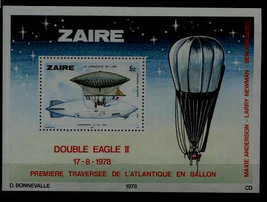 Zaire Mi.bl.51 MNH s/s Aviation