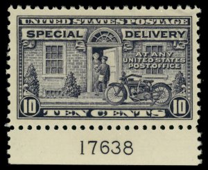 United States #E12 Mint hr very fine to extremely fine  bottom plate number s...