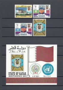 QATAR 1972 SG 430/33, MS 434 MNH Cat £79