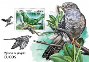 Angola - 2018 Cuckoo Birds - Stamp Souvenir Sheet - ANG18121b