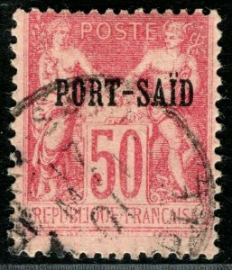 France PO Abroad PORT SAID Egypt SG.114 50c (1899) Used CDS Cat £48- YGREEN36