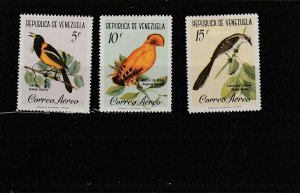 Venezuela  Scott#  C776-C778  MH/HR  (1961 Birds)