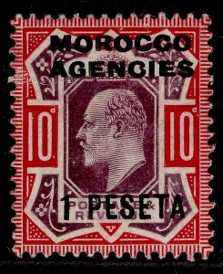 MOROCCO AGENCIES (SPA) EDVII SG120a, 1p on 10d slate-puple & carmine, M MINT.