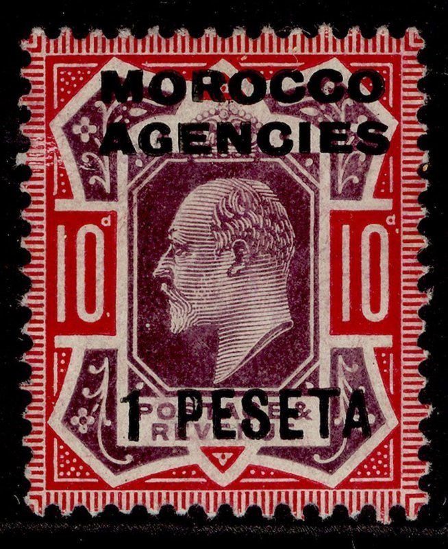 MOROCCO AGENCIES (SPA) EDVII SG120a, 1p on 10d slate-puple & carmine, M MINT.